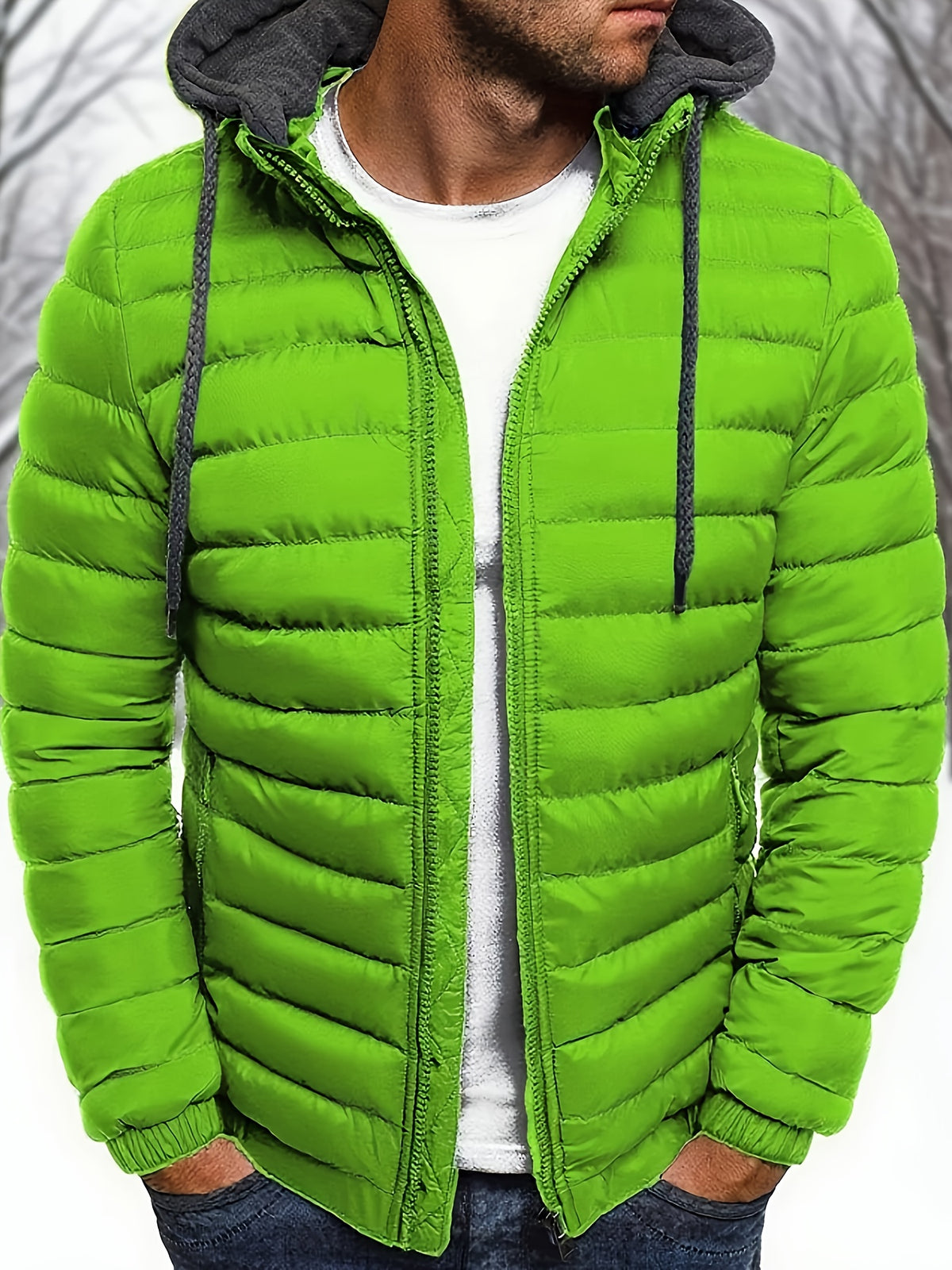 HOODED PUFFER JACKET FOR MEN