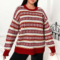 FAIR ISLE KNIT SWEATER FOR WOMEN
