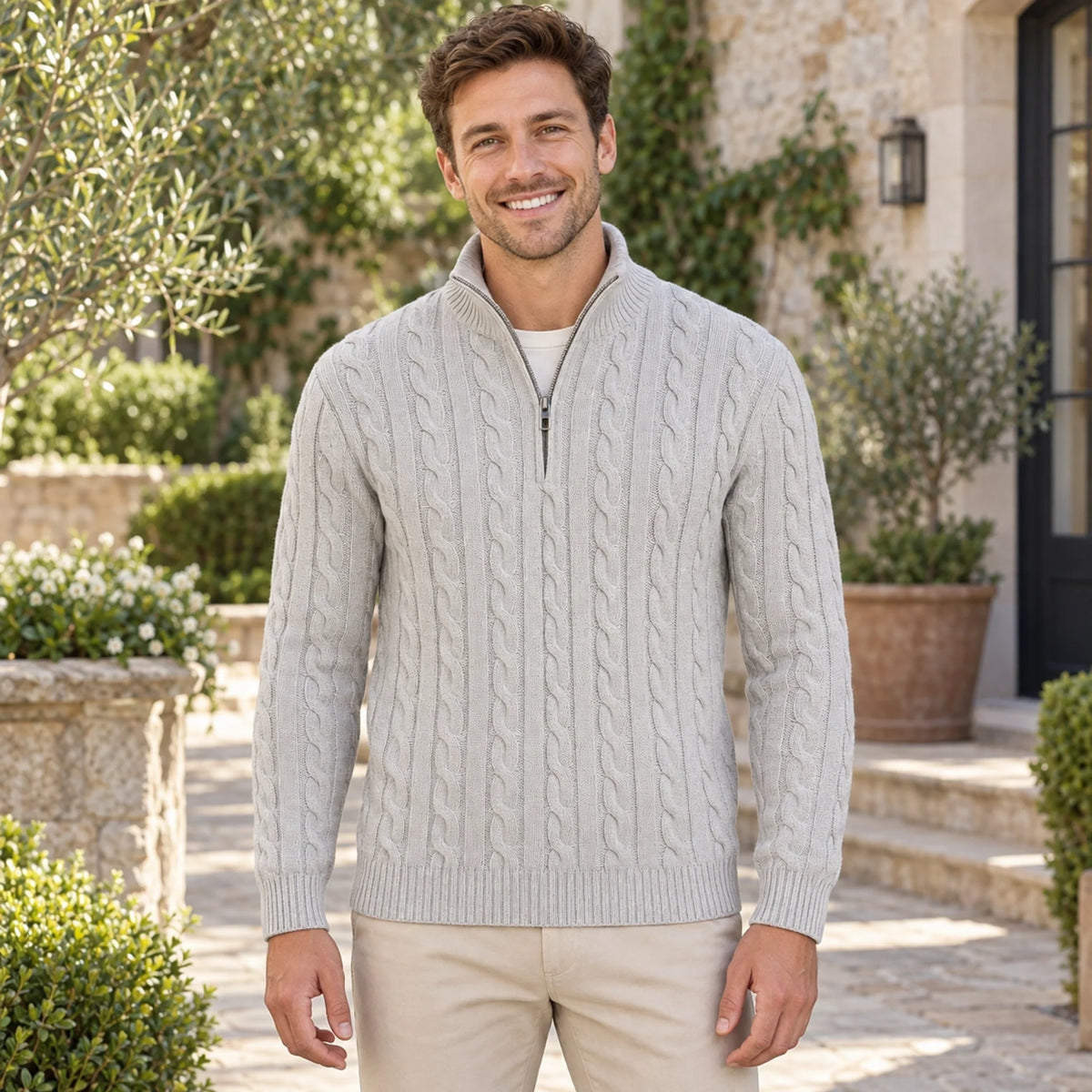 CABLE KNIT SWEATER FOR MEN