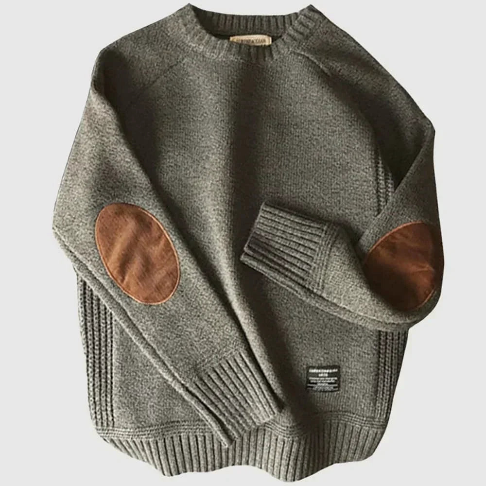 ELBOW PATCH KNIT SWEATER FOR MEN