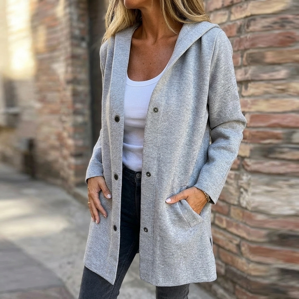 OVERSIZED HOODED CARDIGAN FOR WOMEN