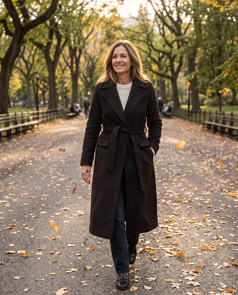Belted Longline Wool Coat