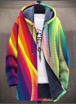 PRINTED ZIP-FRONT CARDIGAN FOR WOMEN