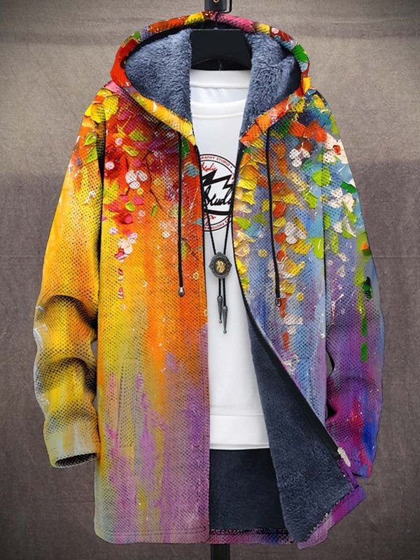 PRINTED ZIP-FRONT CARDIGAN FOR WOMEN