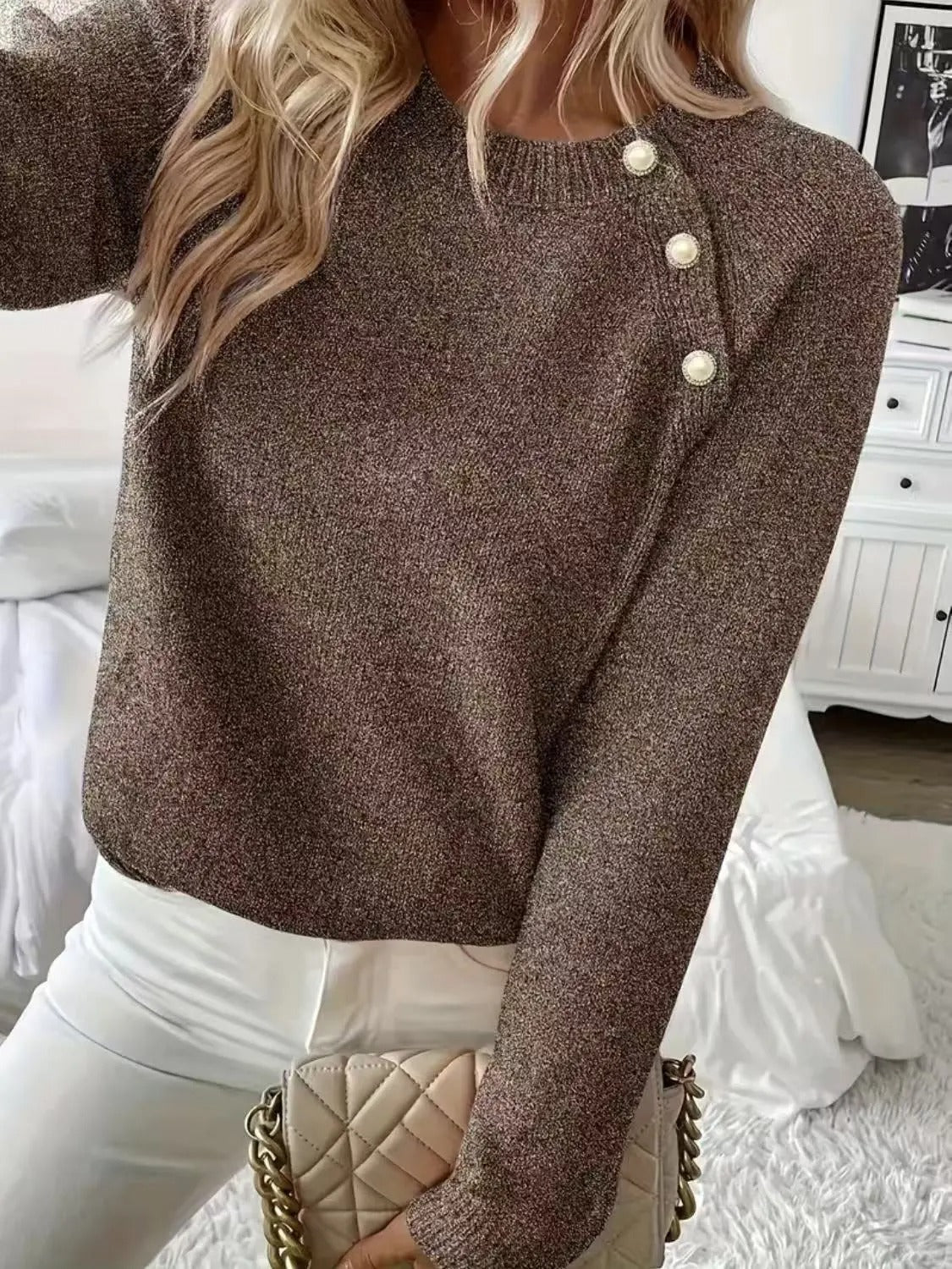 PEARL KNIT SWEATER FOR WOMEN