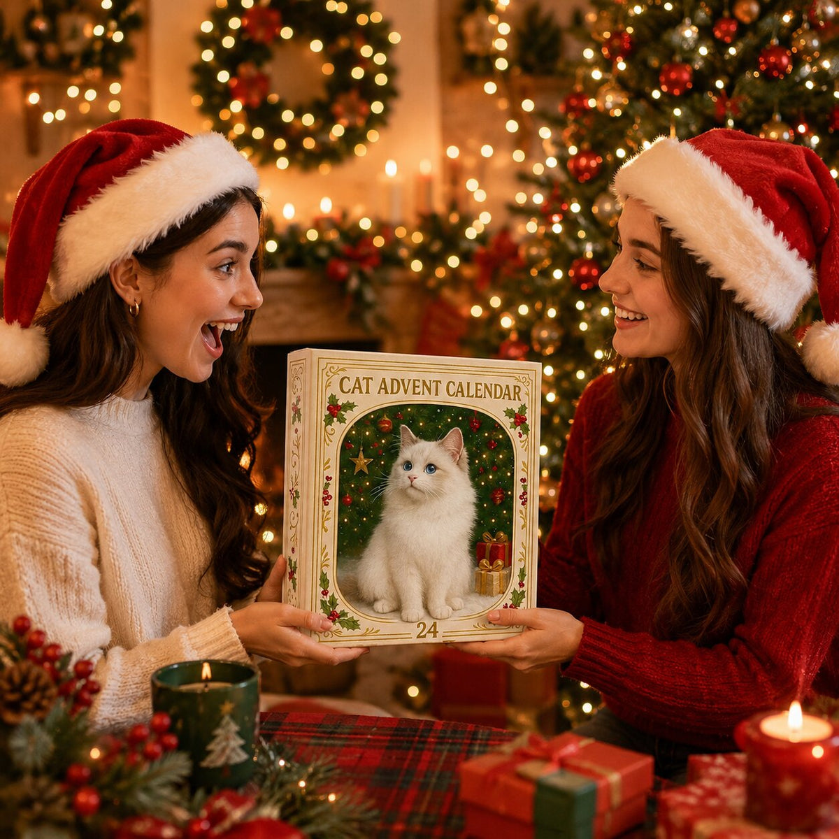 CAT ADVENT CALENDAR – 24 MINIATURE CAT FIGURES