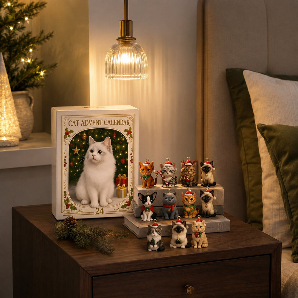 CAT ADVENT CALENDAR – 24 MINIATURE CAT FIGURES