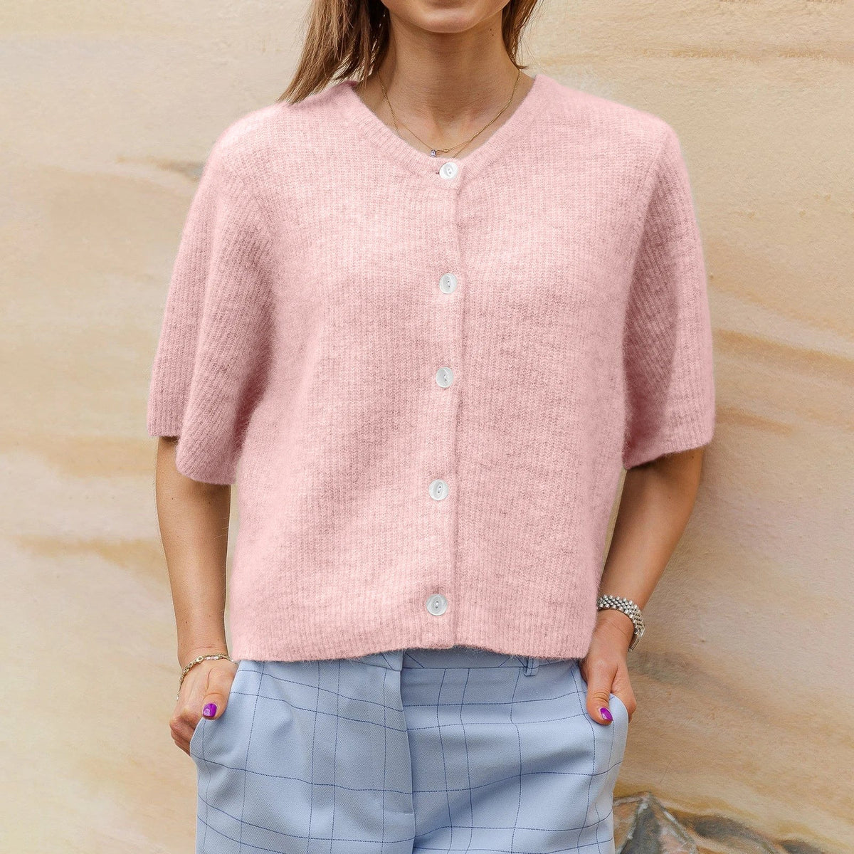 ROUND NECK KNIT VEST FOR WOMEN