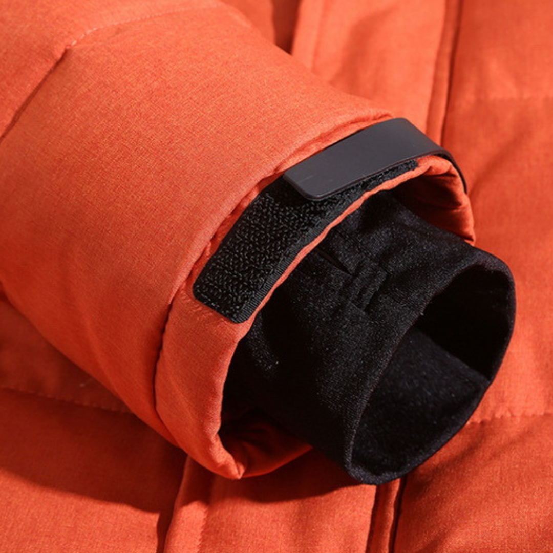 HOODED STAND COLLAR PARKA FOR MEN