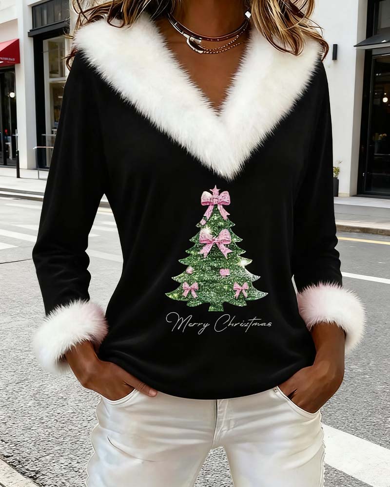 GLITTER TREE CHRISTMAS SWEATER FOR WOMEN