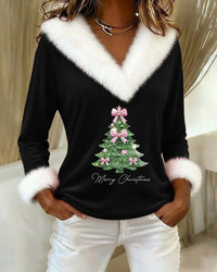GLITTER TREE CHRISTMAS SWEATER FOR WOMEN