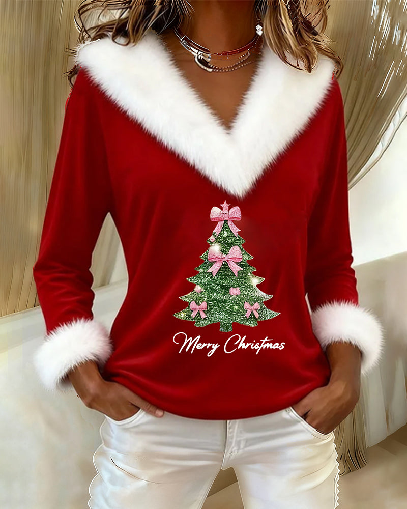 GLITTER TREE CHRISTMAS SWEATER FOR WOMEN