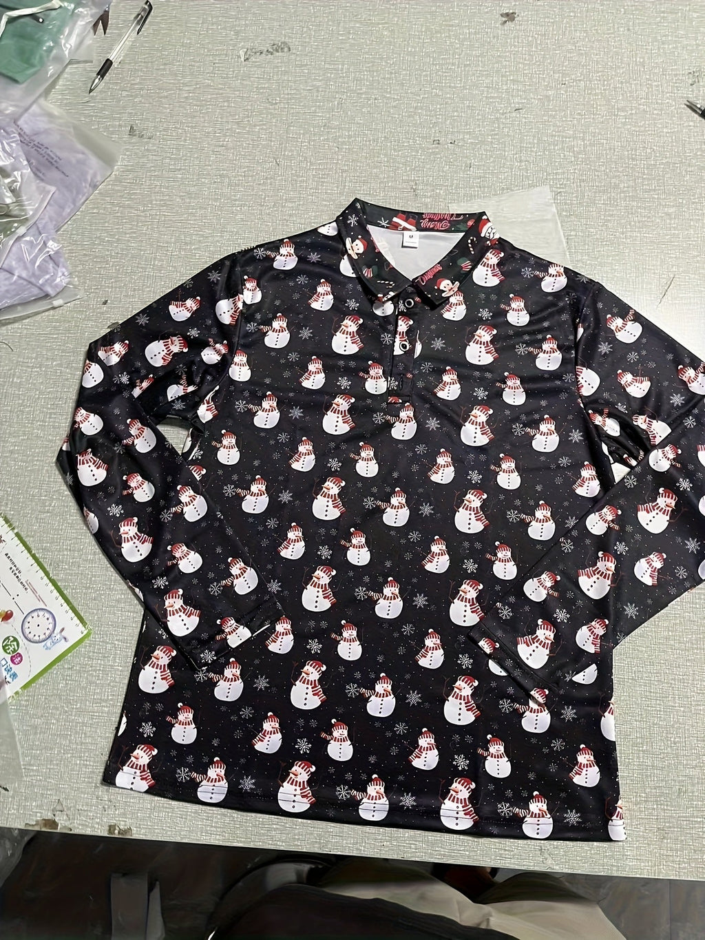 PRINTED CHRISTMAS BLOUSE FOR MEN