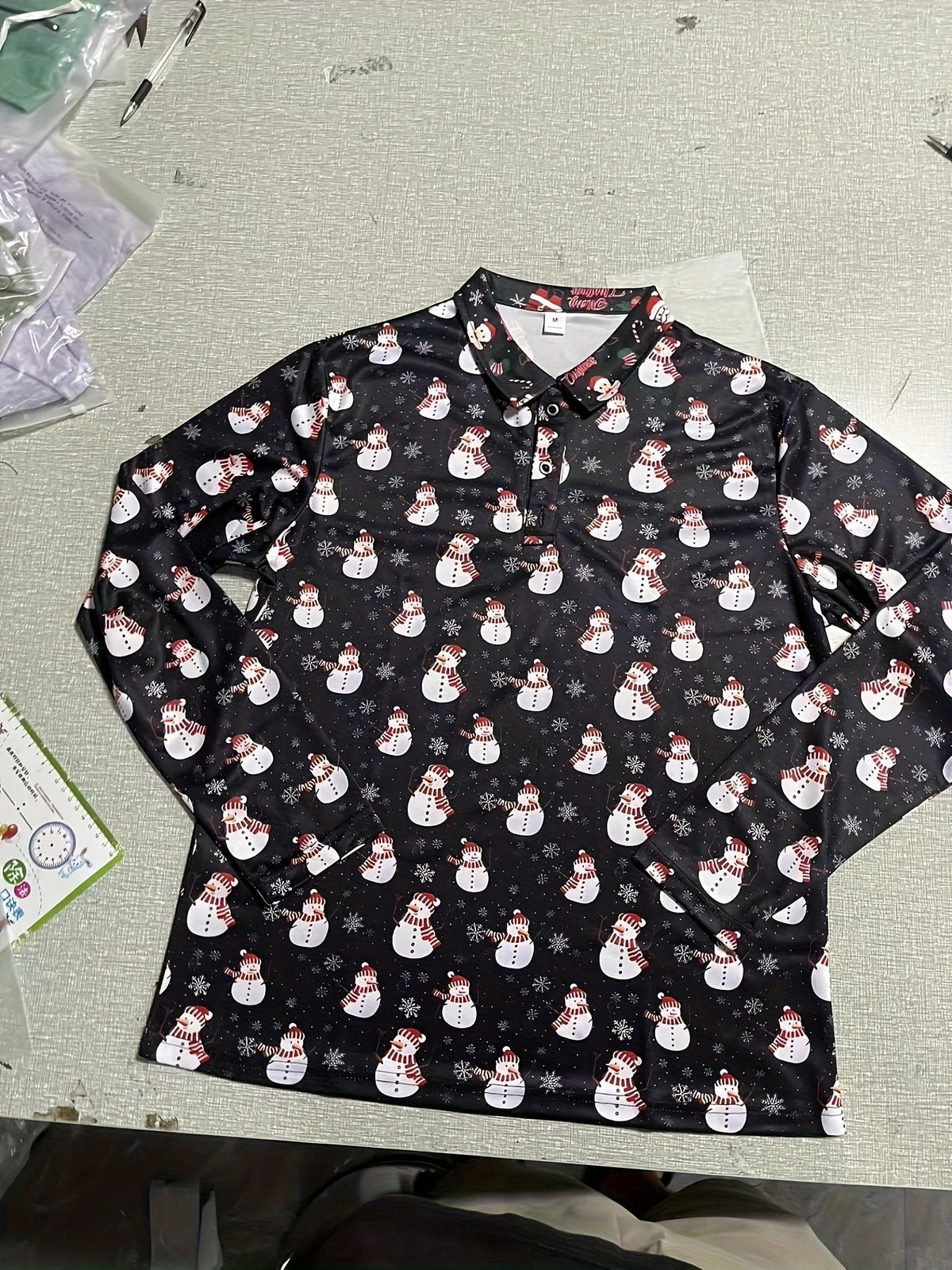 PRINTED CHRISTMAS BLOUSE FOR MEN