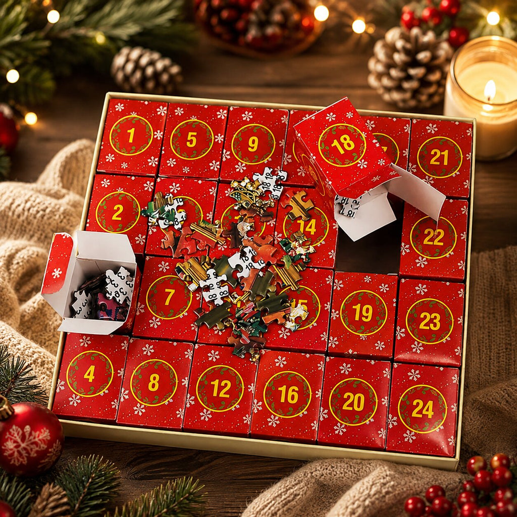 JIGSAW PUZZLE ADVENT CALENDAR – 1008 PIECE WINTER SCENE
