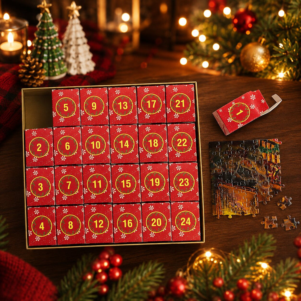 JIGSAW PUZZLE ADVENT CALENDAR – 1008 PIECE WINTER SCENE