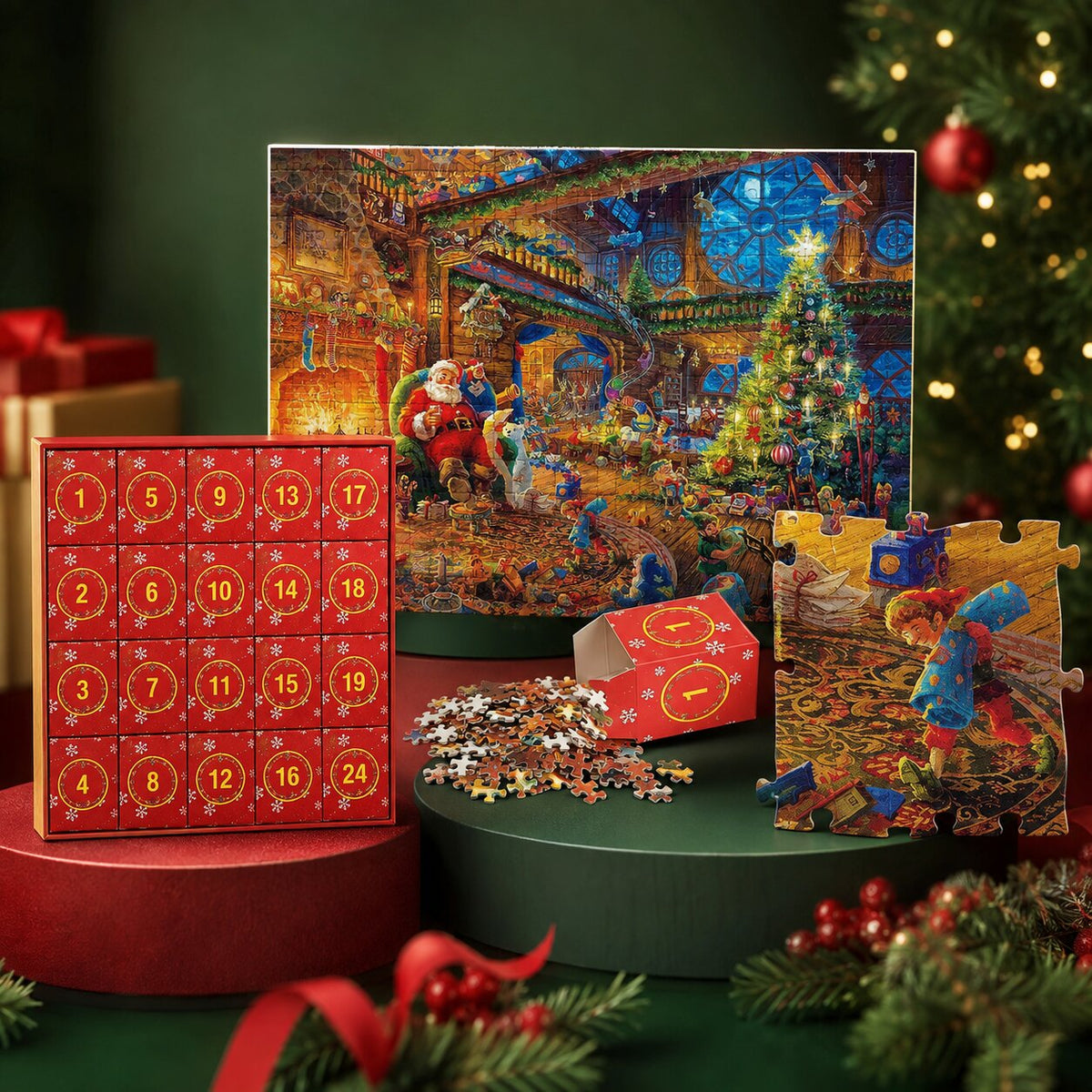 JIGSAW PUZZLE ADVENT CALENDAR – 1008 PIECE WINTER SCENE