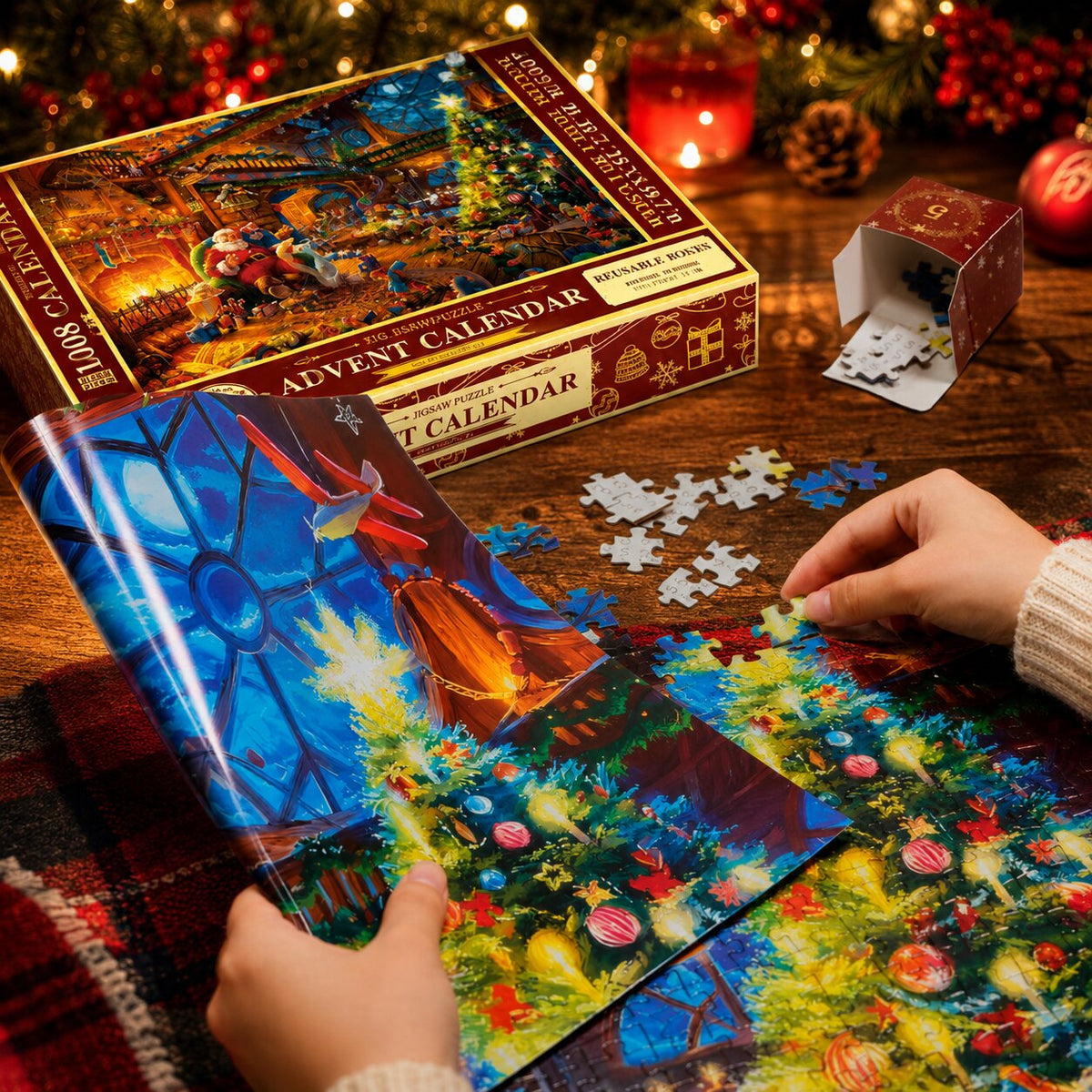 JIGSAW PUZZLE ADVENT CALENDAR – 1008 PIECE WINTER SCENE
