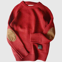 ELBOW PATCH KNIT SWEATER FOR MEN