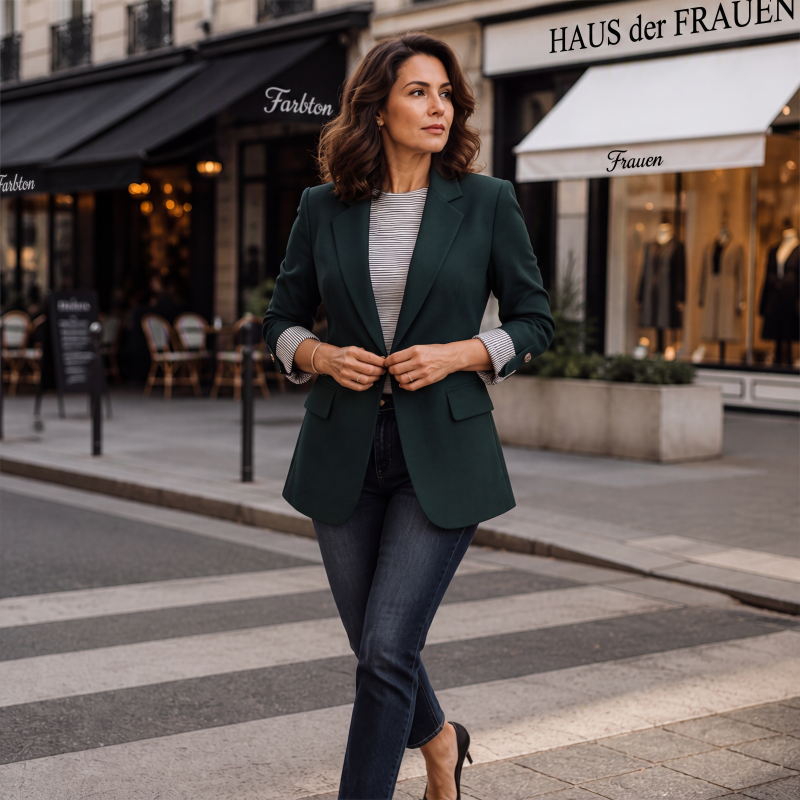 STRUCTURED NOTCH LAPEL BLAZER FOR WOMEN