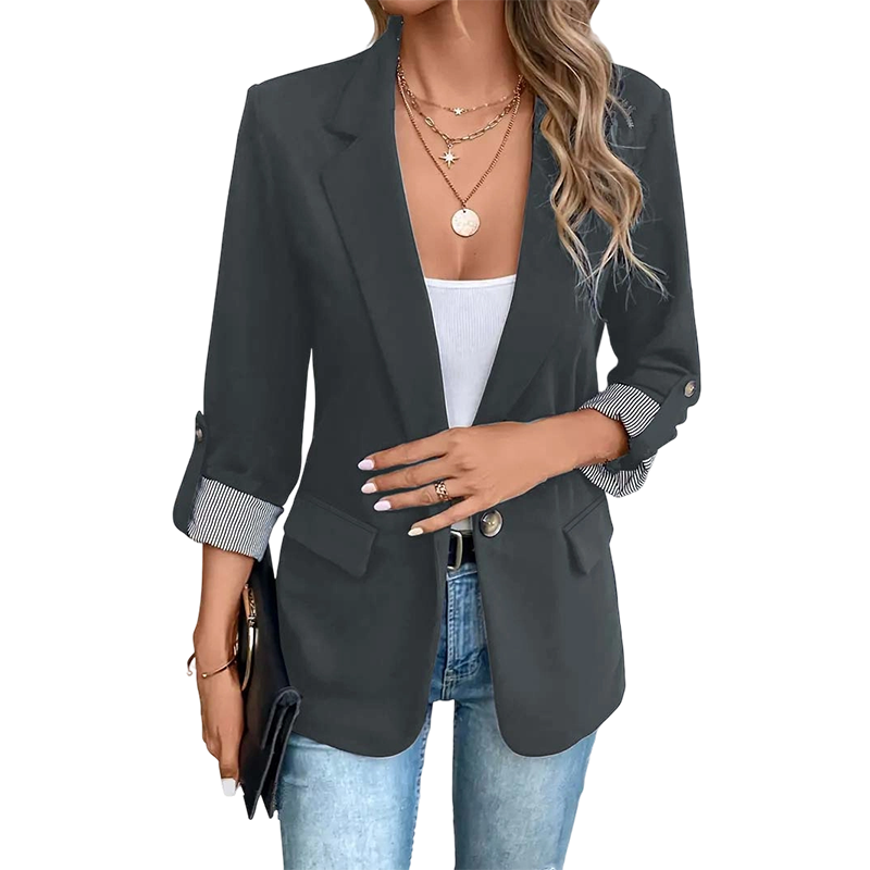 STRUCTURED NOTCH LAPEL BLAZER FOR WOMEN