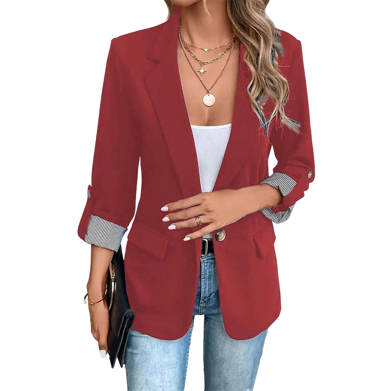 STRUCTURED NOTCH LAPEL BLAZER FOR WOMEN