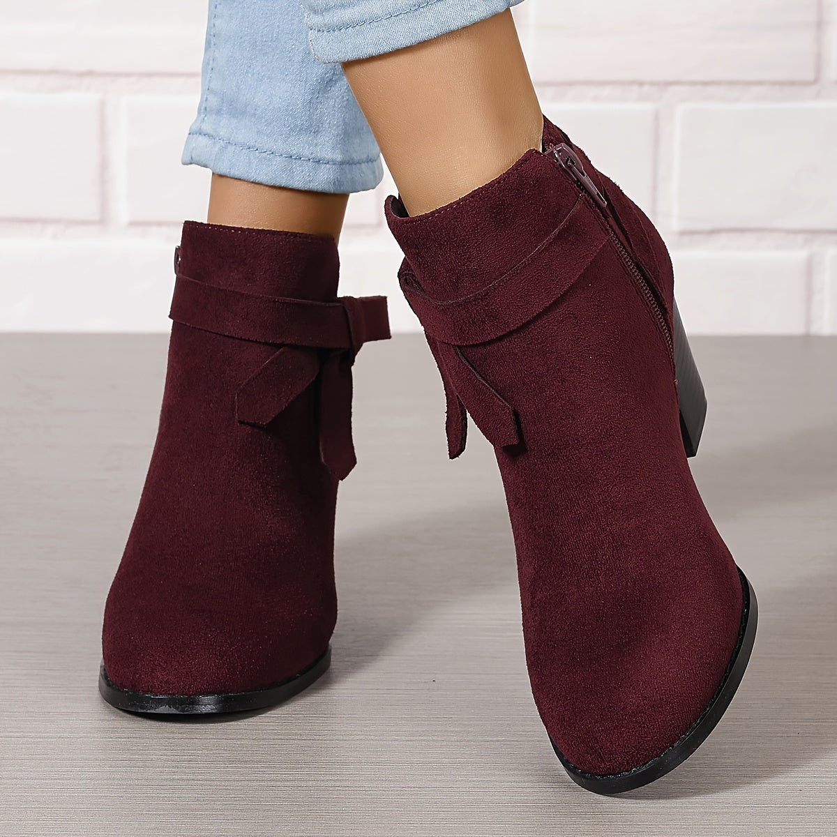 BLOCK HEEL CHELSEA BOOT FOR WOMEN