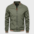 RIBBED COLLAR BOMBER JACKET FOR MEN