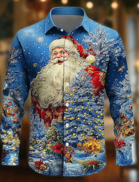 PRINTED CHRISTMAS BLOUSE FOR MEN