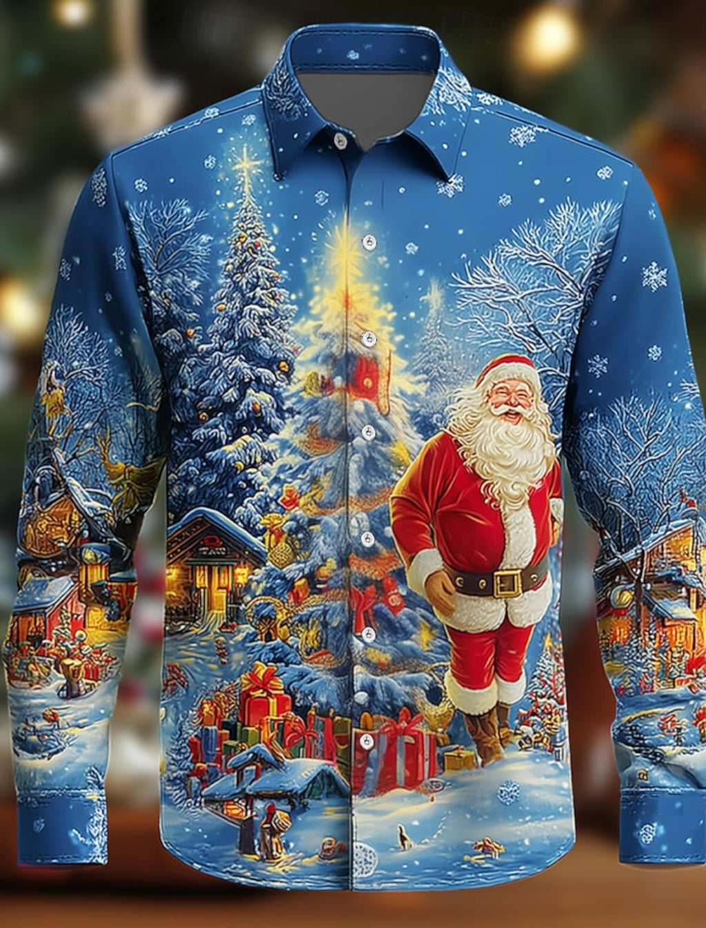 PRINTED CHRISTMAS BLOUSE FOR MEN