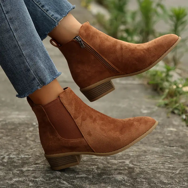 SUEDE ANKLE CHELSEA BOOT FOR WOMEN