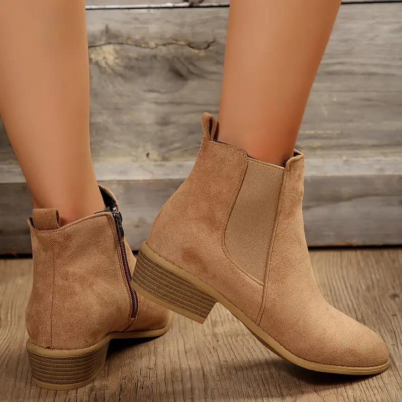 SUEDE ANKLE CHELSEA BOOT FOR WOMEN
