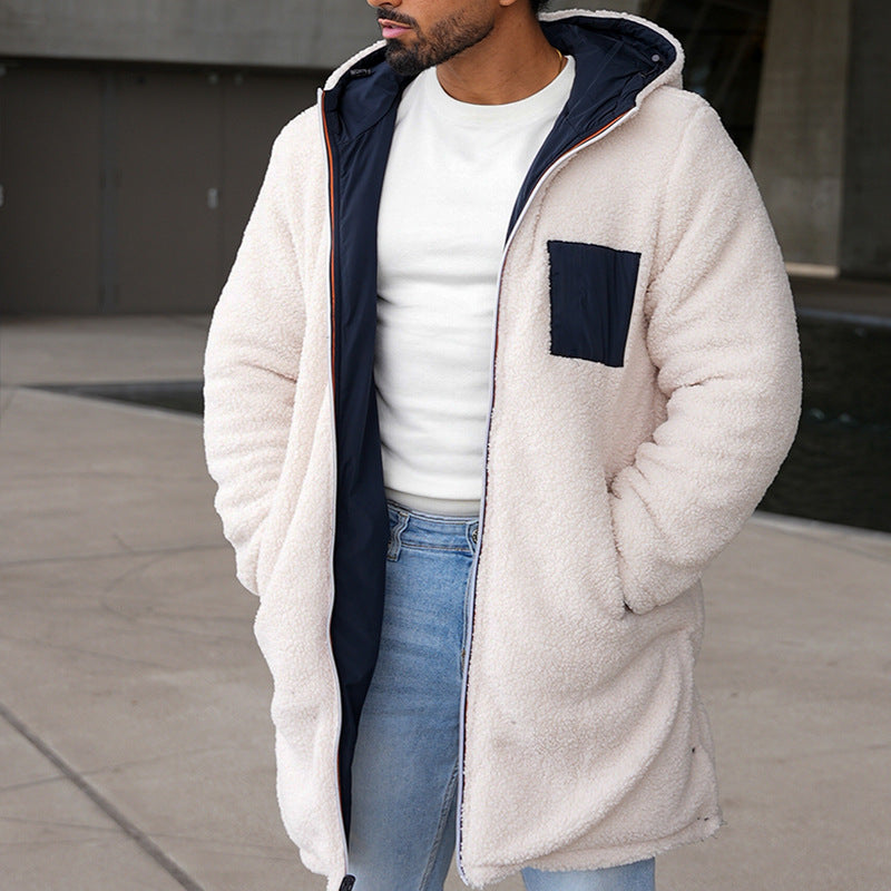 HOODED FLEECE PARKA FOR MEN