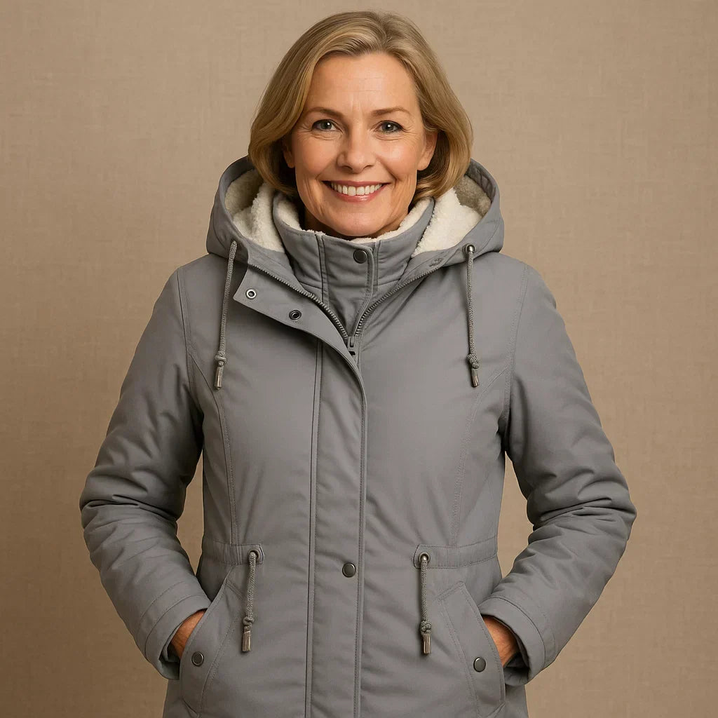 HOODED SHERPA WATERPROOF JACKET FOR WOMEN