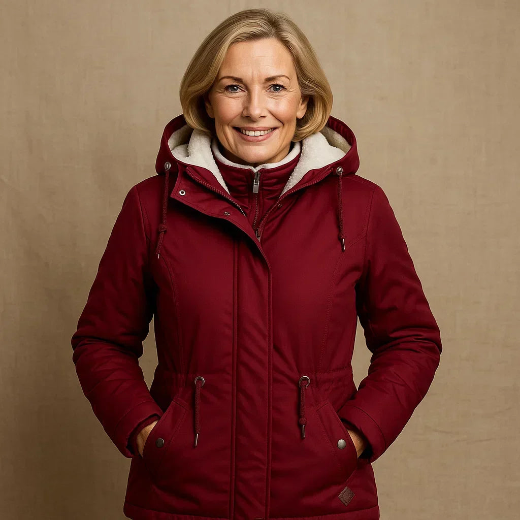 HOODED SHERPA WATERPROOF JACKET FOR WOMEN