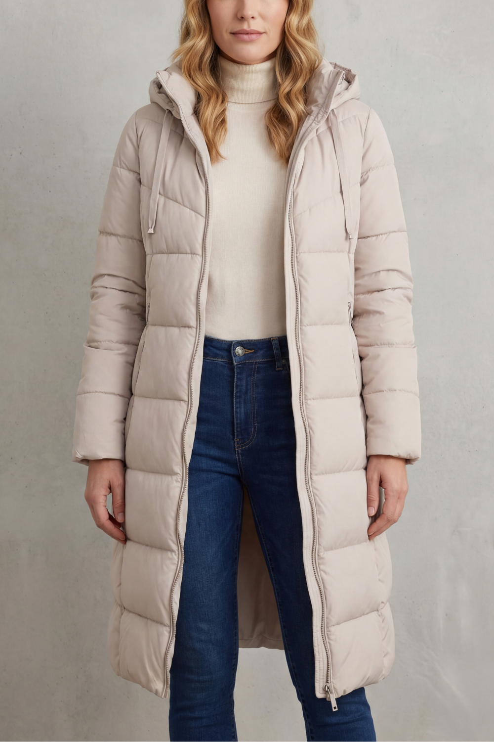 QUILTED HOODED PUFFER JACKET FOR WOMEN