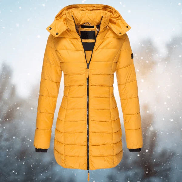 LONGLINE QUILTED PUFFER JACKET FOR WOMEN