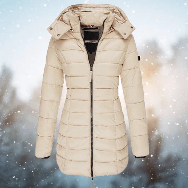 LONGLINE QUILTED PUFFER JACKET FOR WOMEN