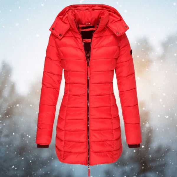 LONGLINE QUILTED PUFFER JACKET FOR WOMEN