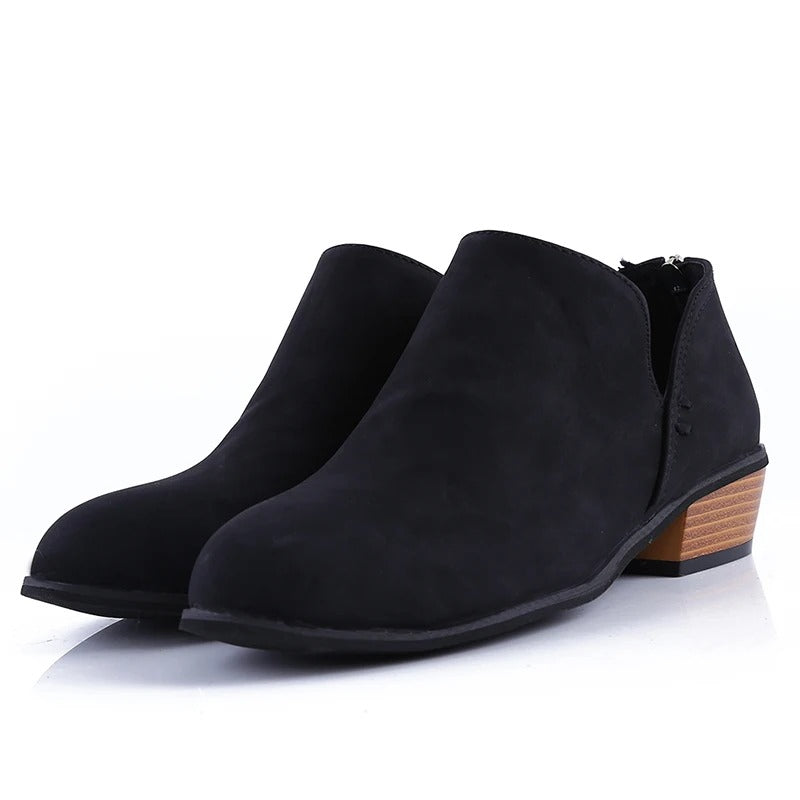 LOW BLOCK HEEL CHELSEA BOOTS FOR WOMEN