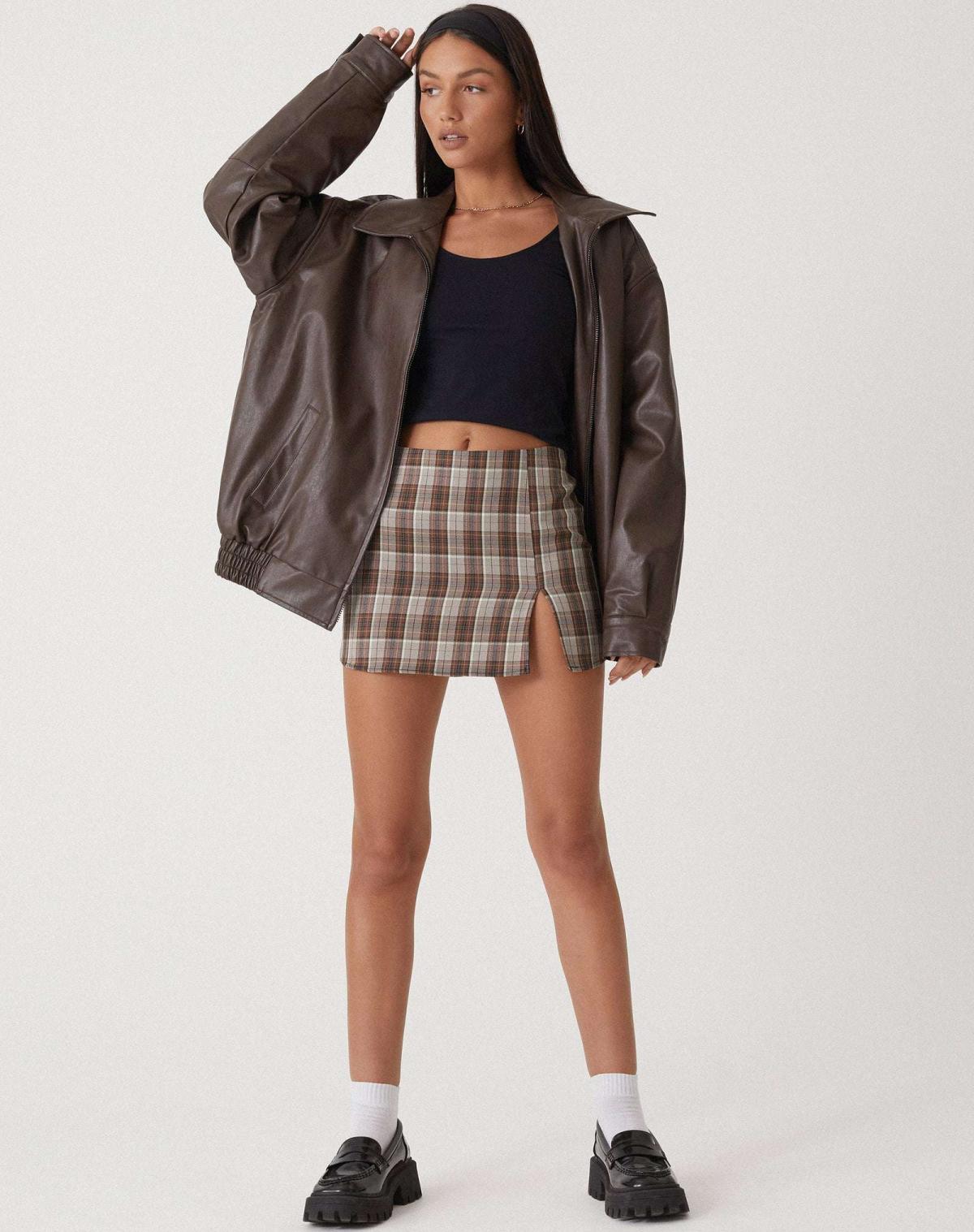 OVERSIZED FAUX SUEDE LEATHER JACKET FOR WOMEN