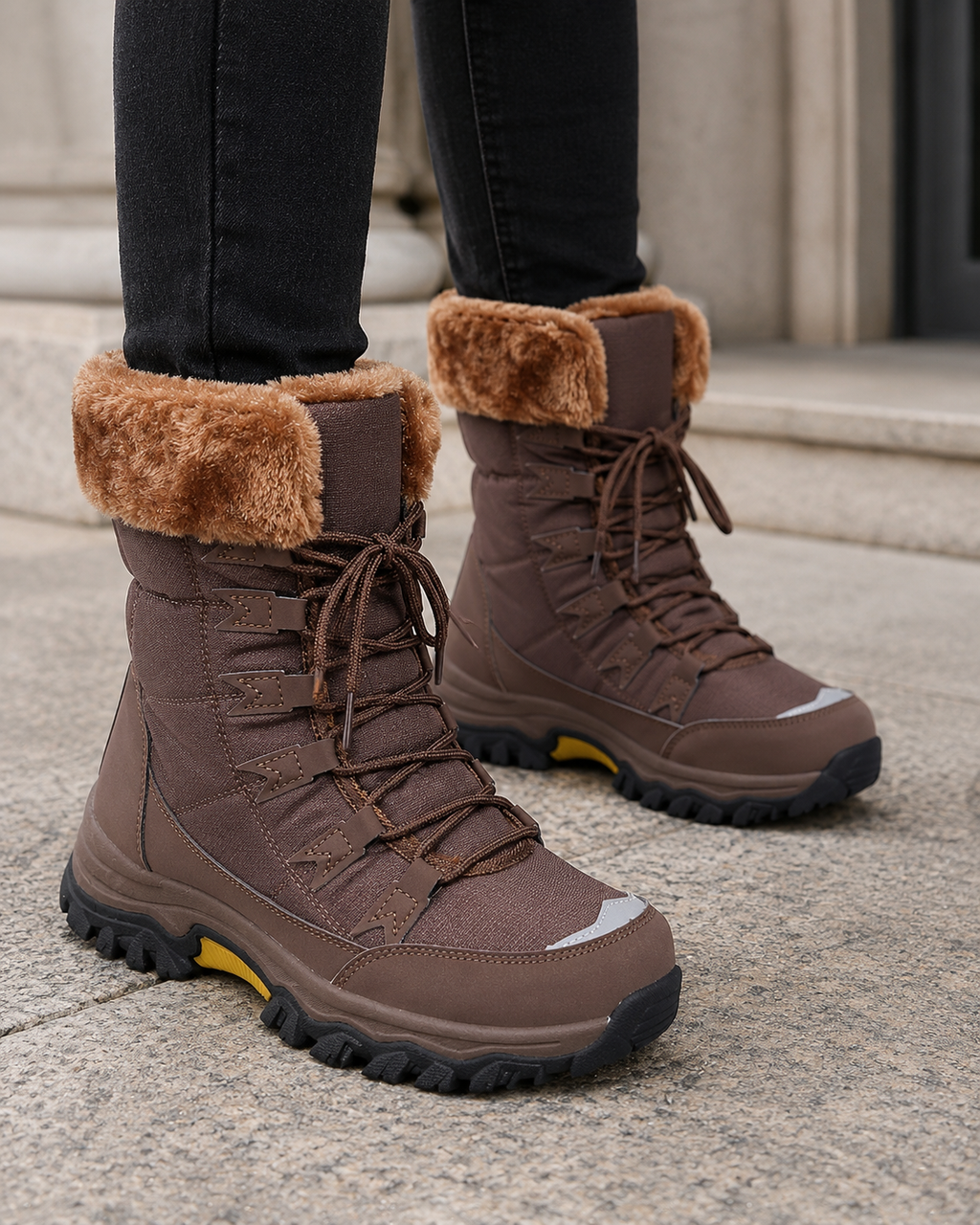 LACE-UP LINED SNOW BOOT FOR WOMEN