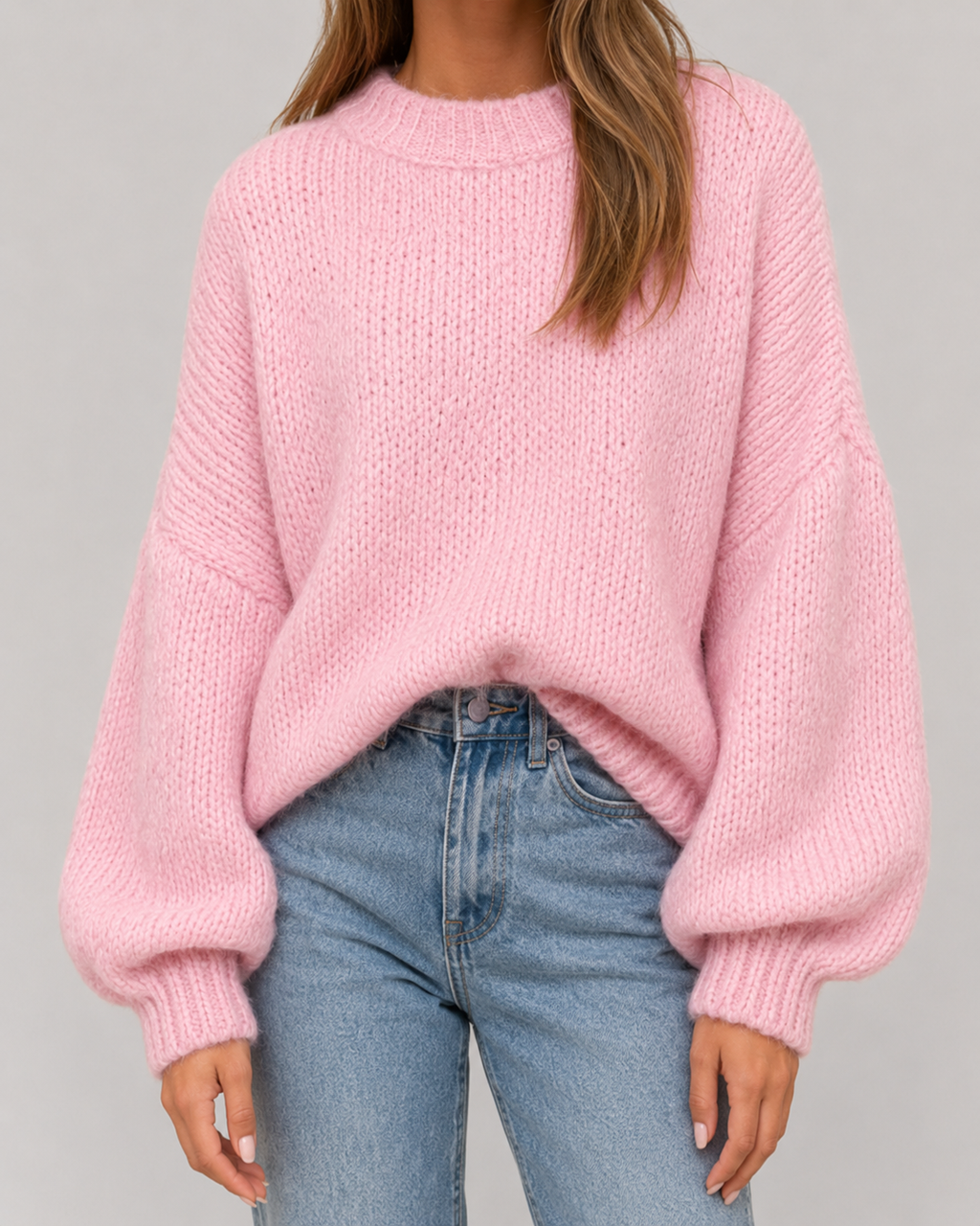 OVERSIZED CHUNKY KNIT SWEATER FOR WOMEN