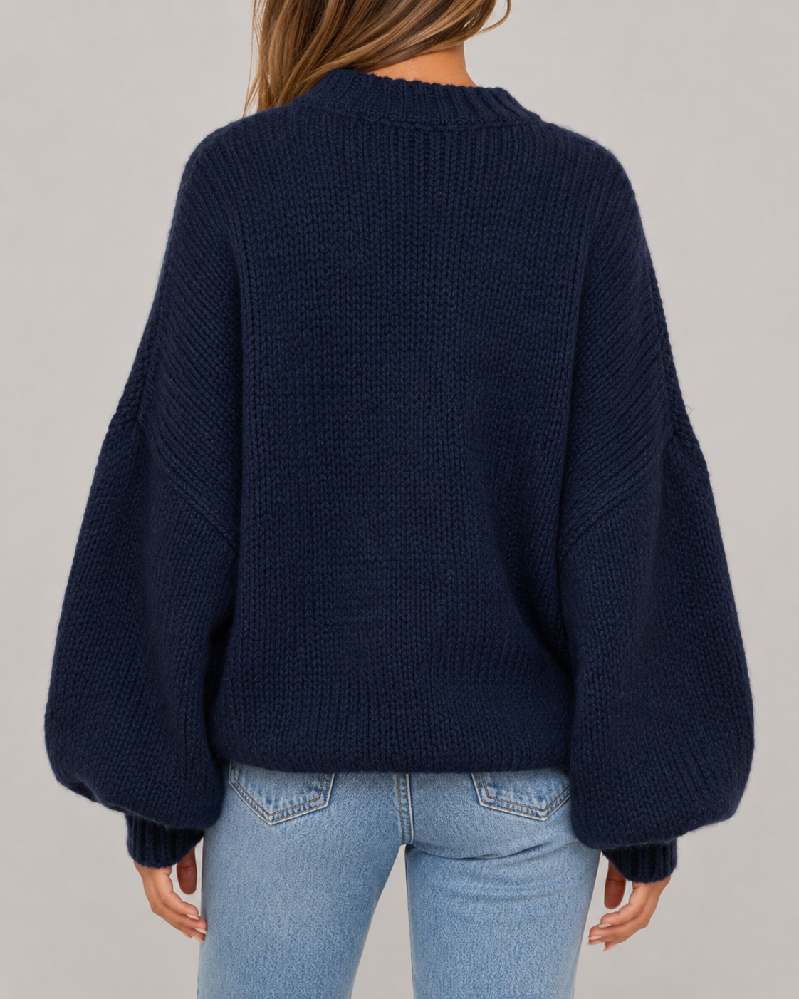 OVERSIZED CHUNKY KNIT SWEATER FOR WOMEN