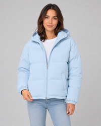 QUILTED HOODED PUFFER JACKET FOR WOMEN