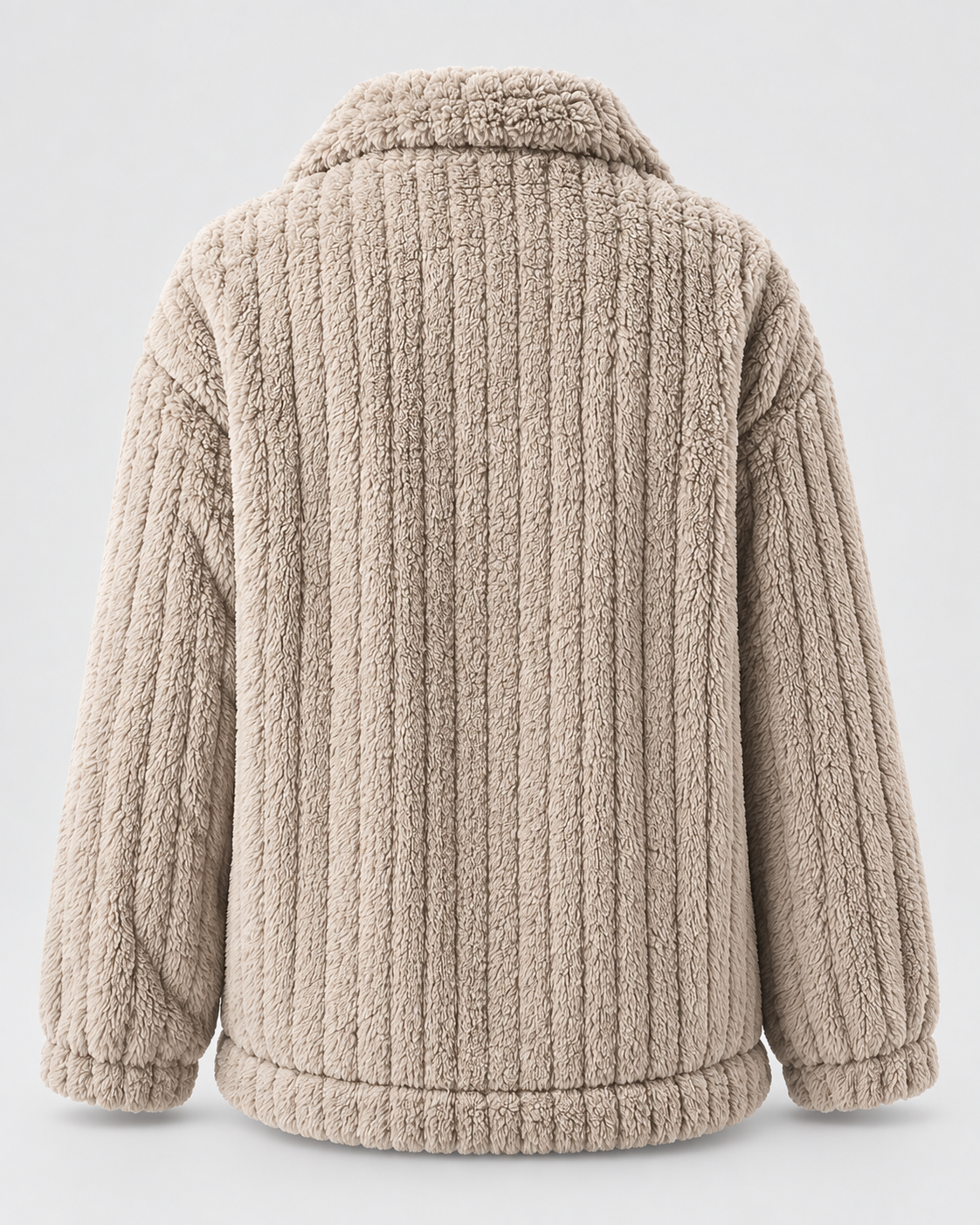 RIBBED COLLAR WINTER JACKET FOR WOMEN